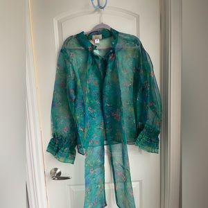 Mynah’s Raynu Taandon Sheer tie top